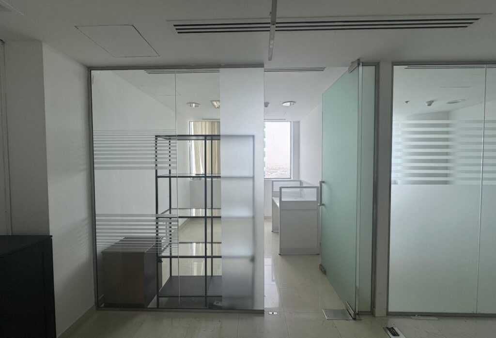 Glass Partitioned Office | With Cabins & Workspace